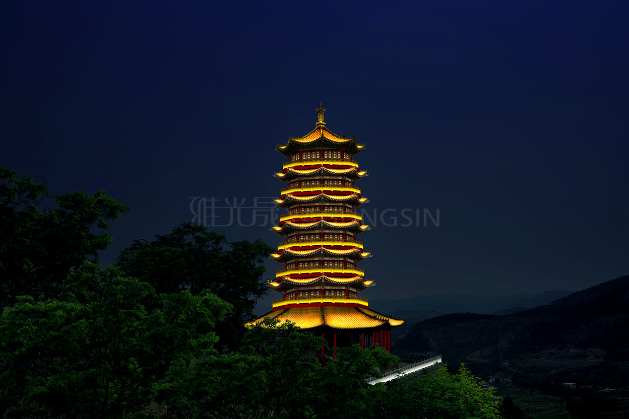 仿古塔照明設計